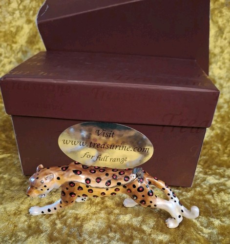 Jewelled enamel leopard - jewelled,