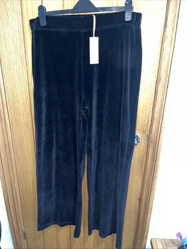 Ladies black lounge velour - ladies,
