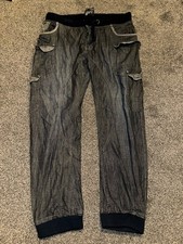 Mens 55 Soul Jeans, Size W36 L29, Blue, Cargo, Skater, Urban, Denim, Cuffed