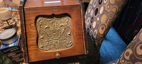 Antique wooden coal scuttle - antique,