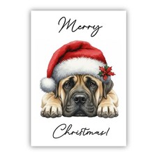 English Mastiff Christmas Dog Lovers Card From the Dog to Owner Mum Dad Groomer