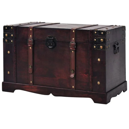 Vintage wooden treasure - vintage, chest