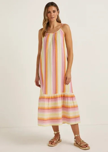 100 cotton stripe yellow pink - 100%,