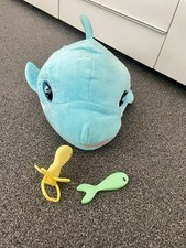 IMC Soft Toys Blue The Baby Dolphin  Cuddly Baby Dolphin  Pet Interactive 50cm