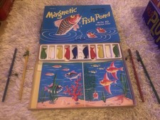 COMPLETE: Vintage 1970's Spear's MAGNETIC FISH POND GAME