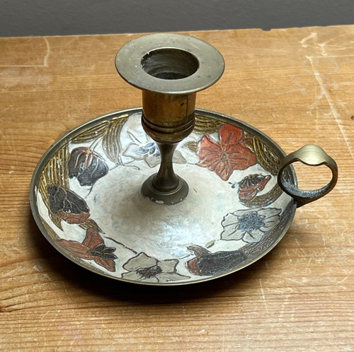 Brass candlestick wee willie - candlestick,