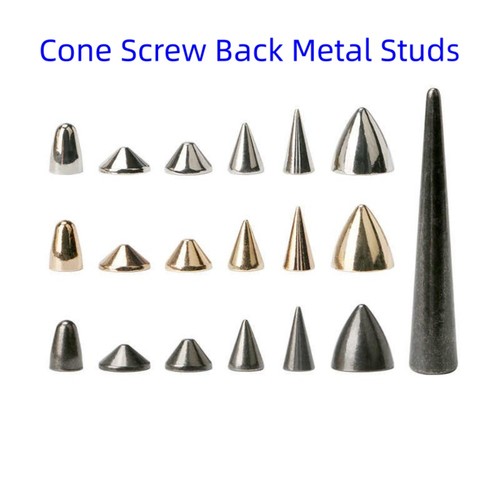 Cone screw back metal studs - back,