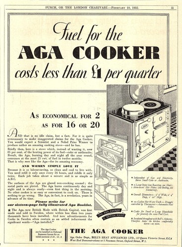 Vintage 1932 advert for aga - vintage,