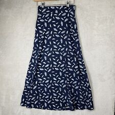 Mountain Warehouse Skirt Blue White Feather Print Size 8  Elastic Waist
