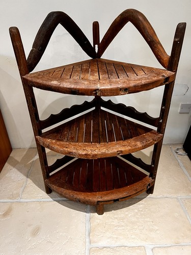Solid wooden corner shelf - solid,