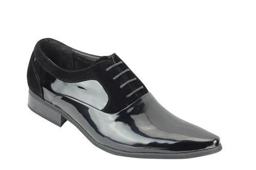 Mens suede patent - suede, &
