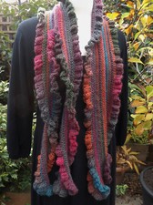Long Frilly Crochet Scarf