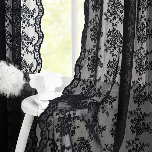 Yanjun black voile - voile, curtains