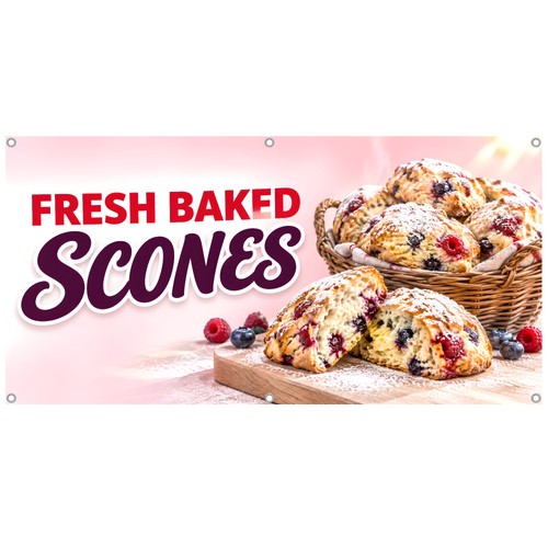 Fresh baked scones vinyl - fresh,