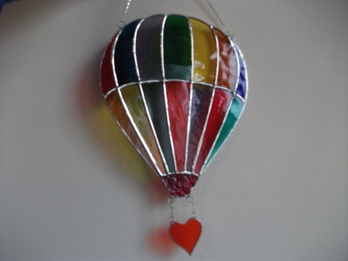 Stained glass hot air - air, balloon