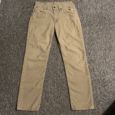 Levi’s 514 Corduroy Trousers Straight Leg Cream Cotton Men’s Fit As 30W x 30L