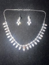Silver Tone Clear Crystal