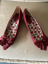 Ruby Shoo Women's Burgundy Colour  Flats
