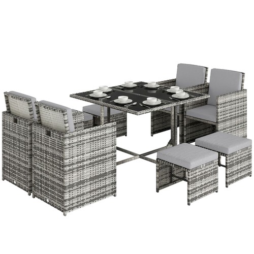 Outsunny seater cube rattan - 8,