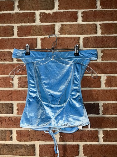 Baby blue velour velvet - baby,