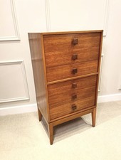Mid century teak tallboy - mid, chest