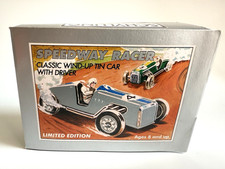 Limited Edition Schylling Tinplate Wind Up Clockwork Speedway Racing Car - Boxed
