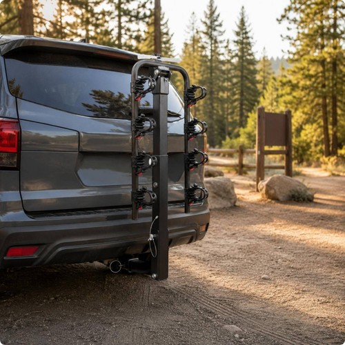 Rear hitch bike rack - rear,