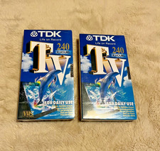 VHS TDK Two Sealed Blank Video