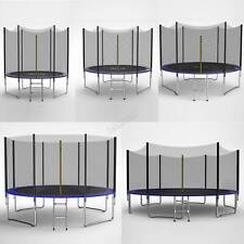 GALACTICA Trampoline Set 6 8 10 12 14FT Round Outdoor Safety Net Enclosure Blue