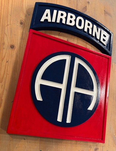 Military airborn patch plaque - military,