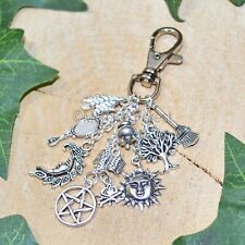 Witches Bag Charm - Pagan Gift, Wicca, Witch, Witchcraft Cauldron Broom Pentacle