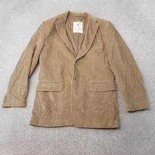 M&S Mens Jacket Medium Brown Corduroy Blazer Sports Coat Country Hunting Racing