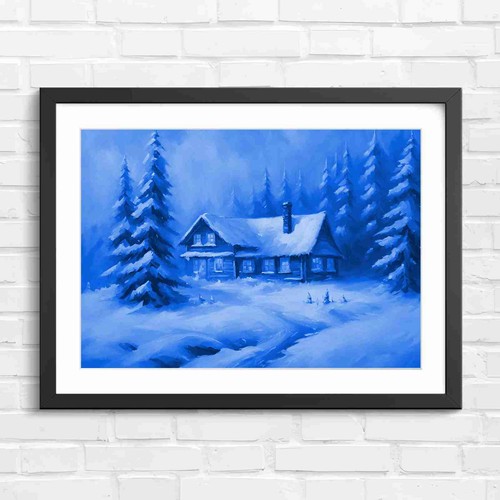 Cozy snowy log - snowy, winter