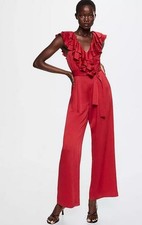 MANGO Ophelia Jumpsuit in Red