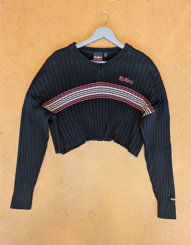 Kickers cropped jumper ribbed - kickers,