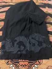Black Thai Dragon Embroidered