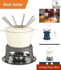 Elegant Cast Iron Fondue Set