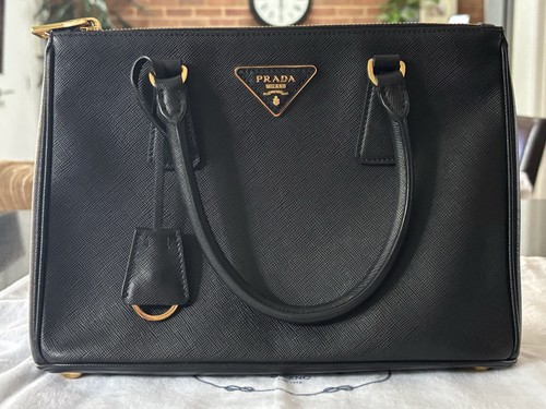 Prada saffiano black - black, leather