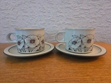 2 Cups & Saucers - HORNSEA - CORNROSE  Lancaster Vitramic - Vintage - Stoneware