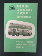 1972 - 1973 ABERDEEN CORPORATION TRANSPORT (ACT) BUS TIMETABLE - MINT