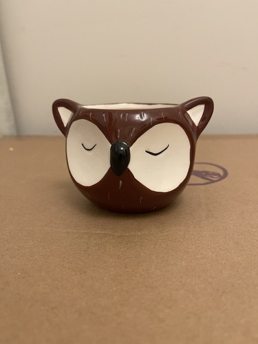 Small ceramic owl plant pot - small,
