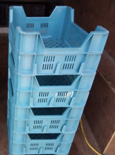 4 x Heavy Duty Blue Colour Stackable Storage Crates