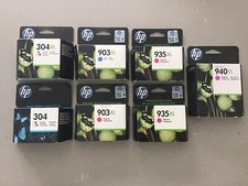 Job Lot Of 7 Assorted HP Printer Ink Cartridges All Expired