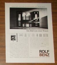 Rare Advertising Rolf Benz Creation 1000 Wall System A Picture Of A Wall 1994