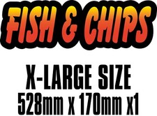 FISH & CHIPS wording Decal