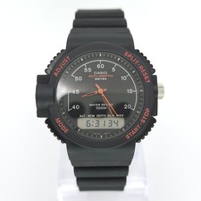 NOS CASIO ARW-320 ALTI-DEPTH METER WR 10 BAR VINTAGE DIGITAL WATCH JAPAN 1989