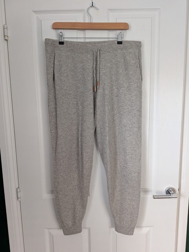 100 cashmere grey joggers - cashmere,
