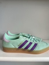 Adidas Gazelle Indoor W Mint Green Purple Women’s Trainers – UK 6 / US 7.5