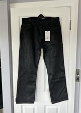 zara black straight leg coated