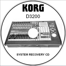 Korg D3200 Digital Recorder System Recovery CD - With Latest OS Version.